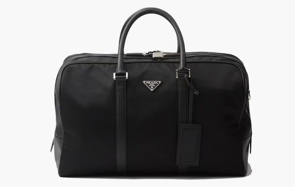 Prada Re-Nylon Saffiano Leather Duffel Bag Black | The Sortage