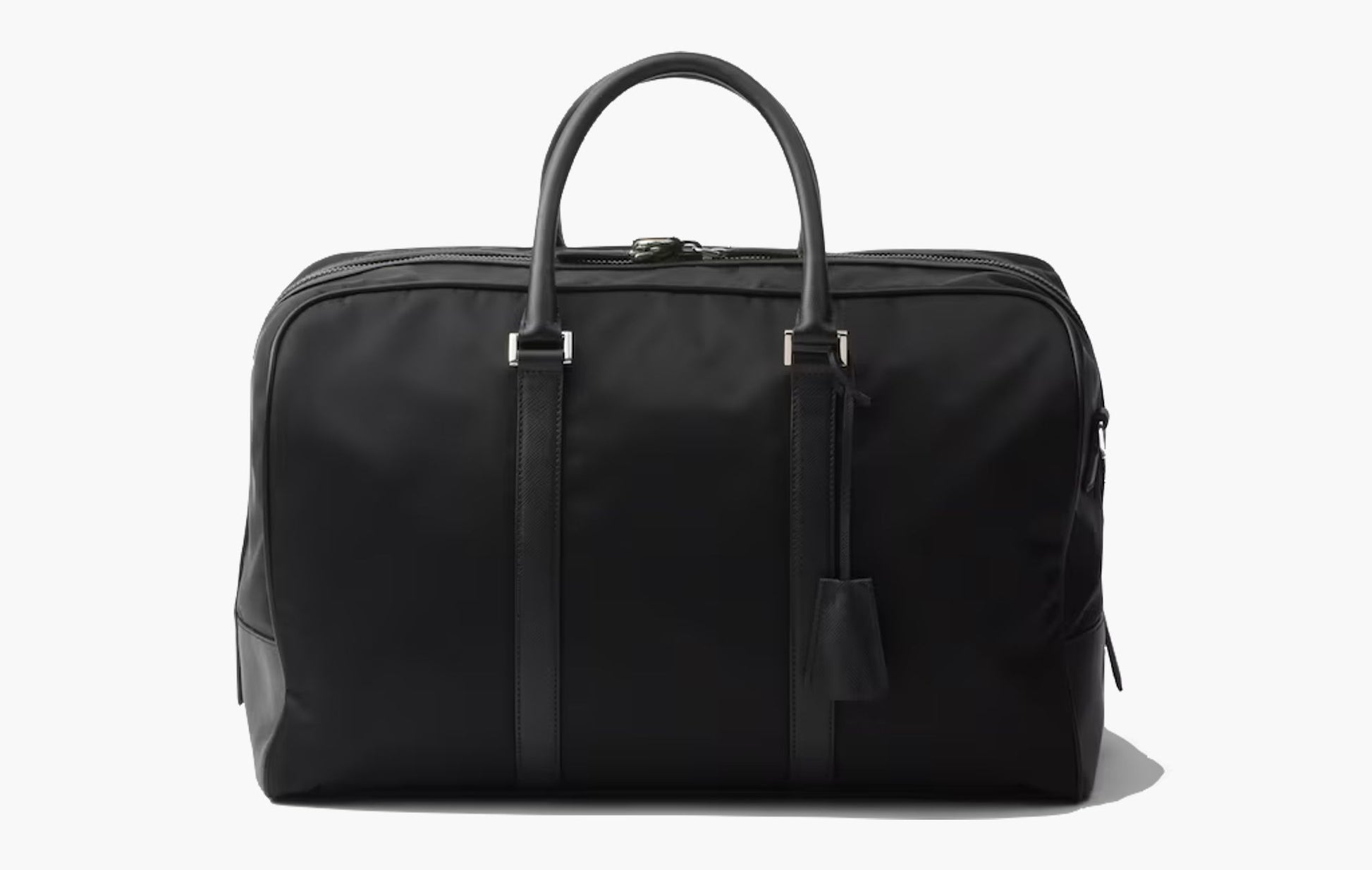 Prada Re-Nylon Saffiano Leather Duffel Bag Black | The Sortage