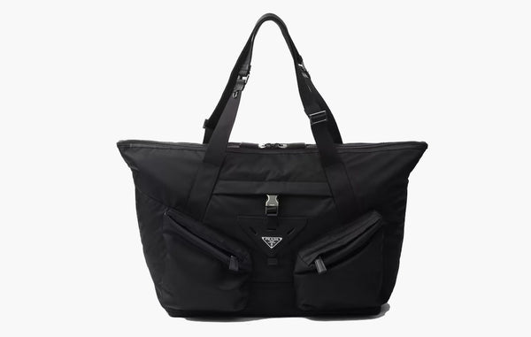 Prada Re-Nylon Leather Travel Bag Black | The Sortage