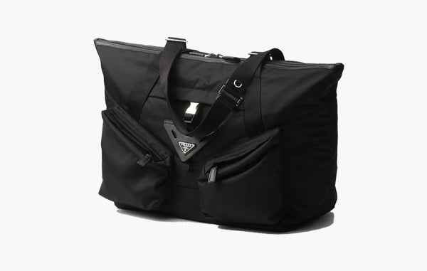 Prada Re-Nylon Leather Travel Bag Black | The Sortage