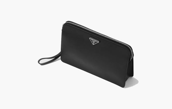 Prada Saffiano Leather Pouch Black | The Sortage