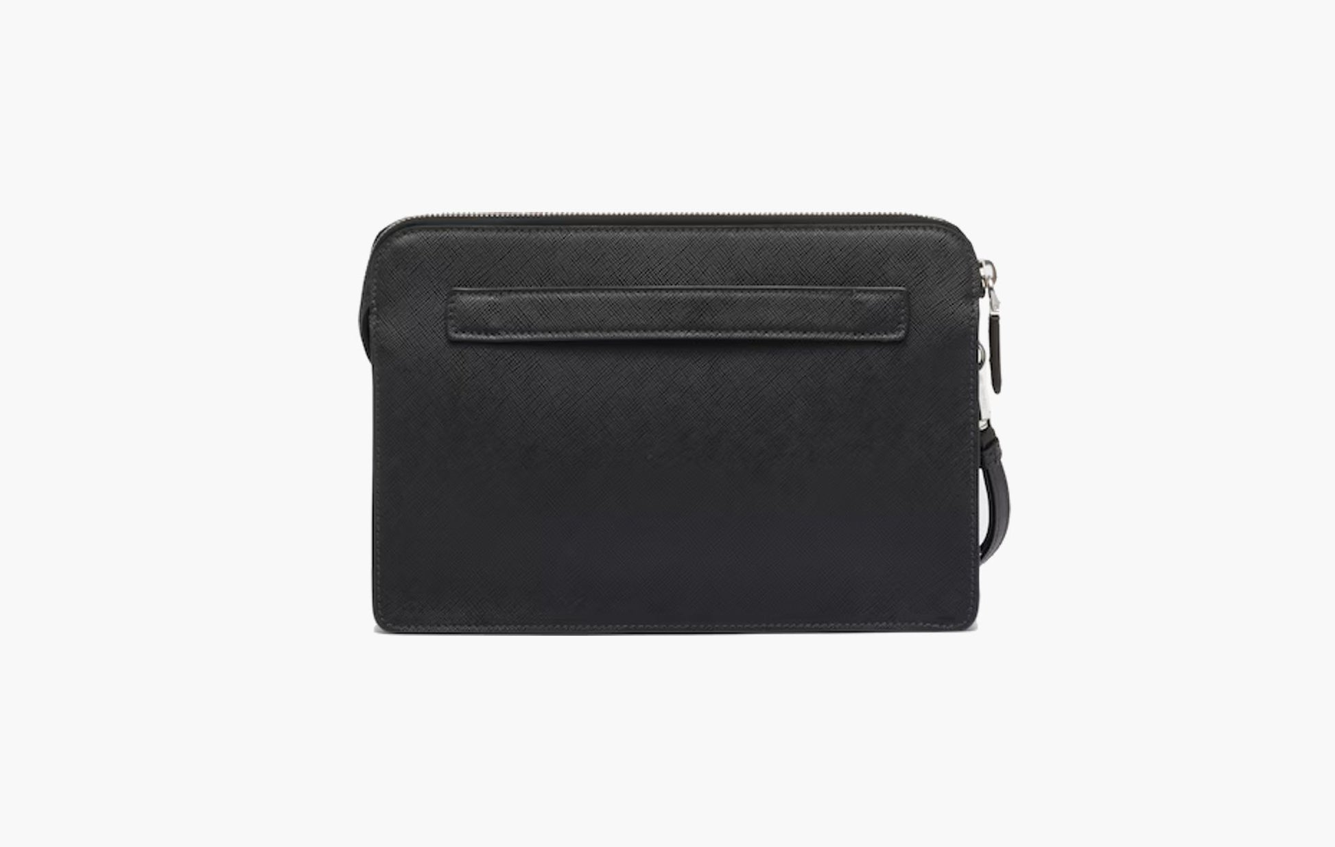 Prada Saffiano Leather Pouch Black | The Sortage