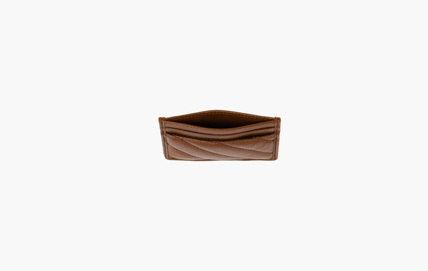 Gucci Marmont Leather Card Holder Brown | Sortage.