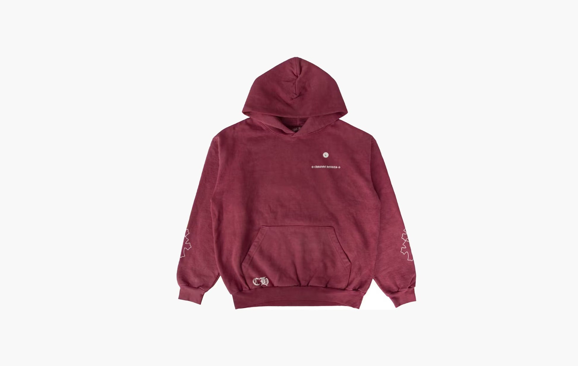 Chrome Hearts x Drake Certified Chrome Hand Dyed Hoodie Washed Red | The Sortage