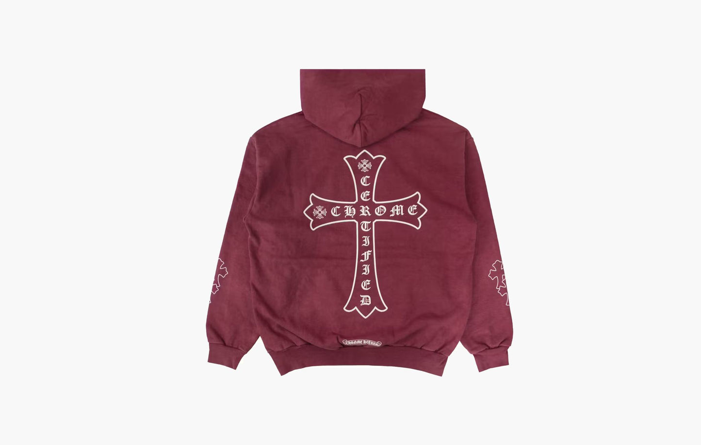 Chrome Hearts x Drake Certified Chrome Hand Dyed Hoodie Washed Red | The Sortage