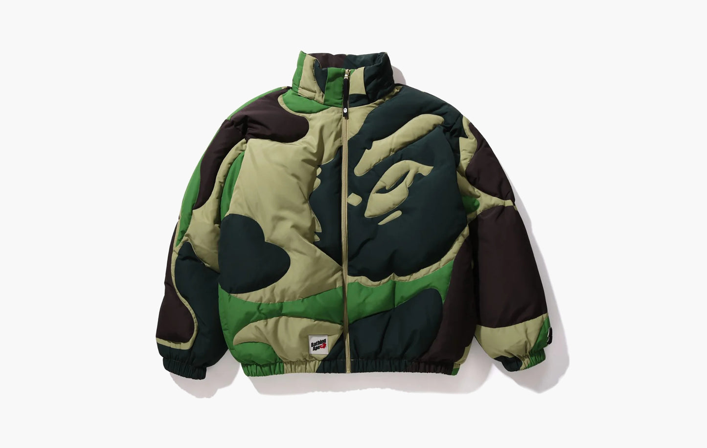 Mega ABC Camo Detachable Hoodie Puffer Down Jacket "Green"