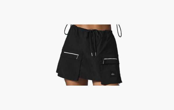 Crinkle Surplus Mini Skirt "Black"