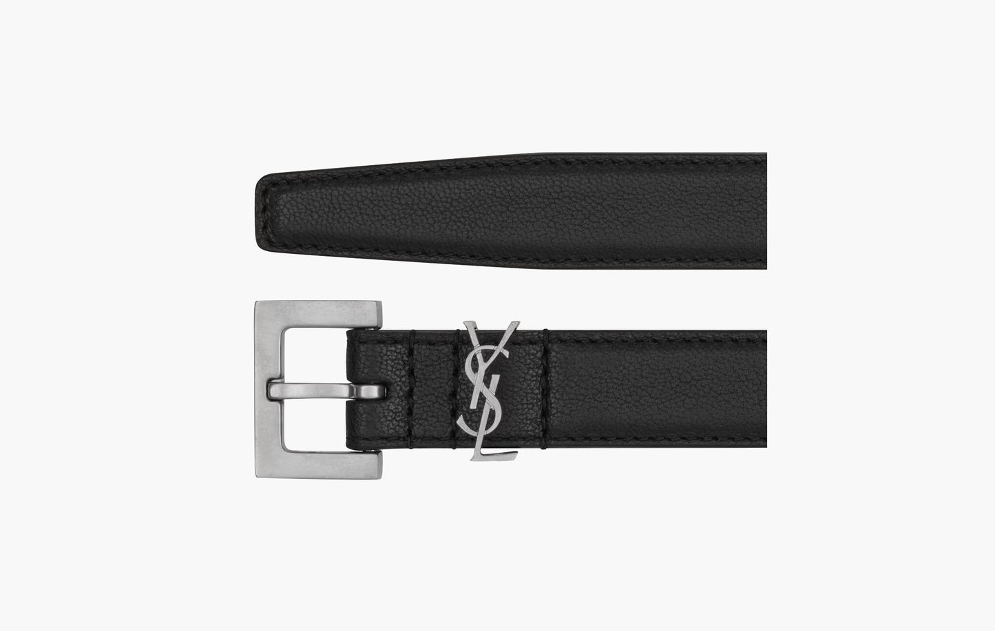 Yves Saint Laurent Cassandre Thin Belt Black | Sortage.