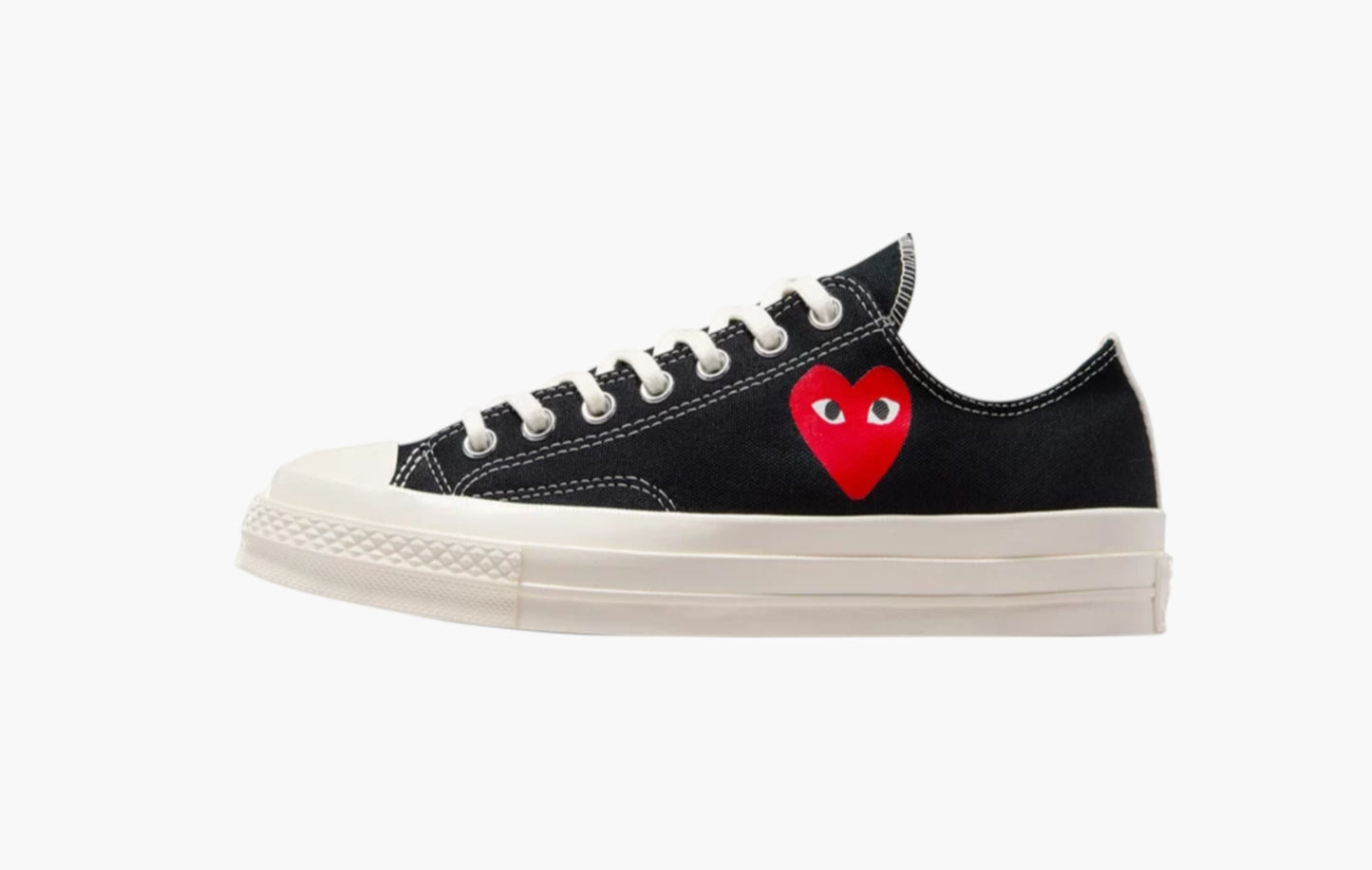 Chuck Taylor All Star 70 Ox "Comme des Garcons PLAY Single Heart Black"