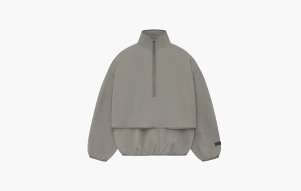 Essential Nylon Fleece Mockneck Sweater "Heather Grey"