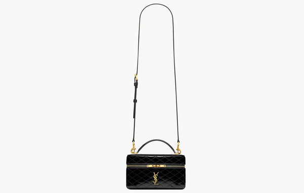 Yves Saint Laurent Gaby Vanity Bag Patent Leather Black | Sortage.