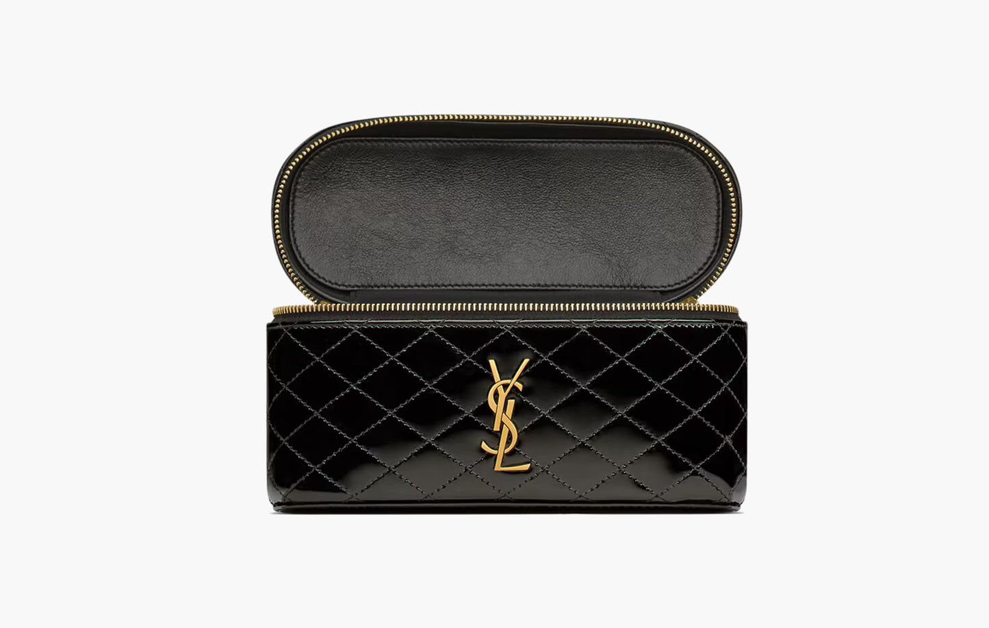 Yves Saint Laurent Gaby Vanity Bag Patent Leather Black | Sortage.