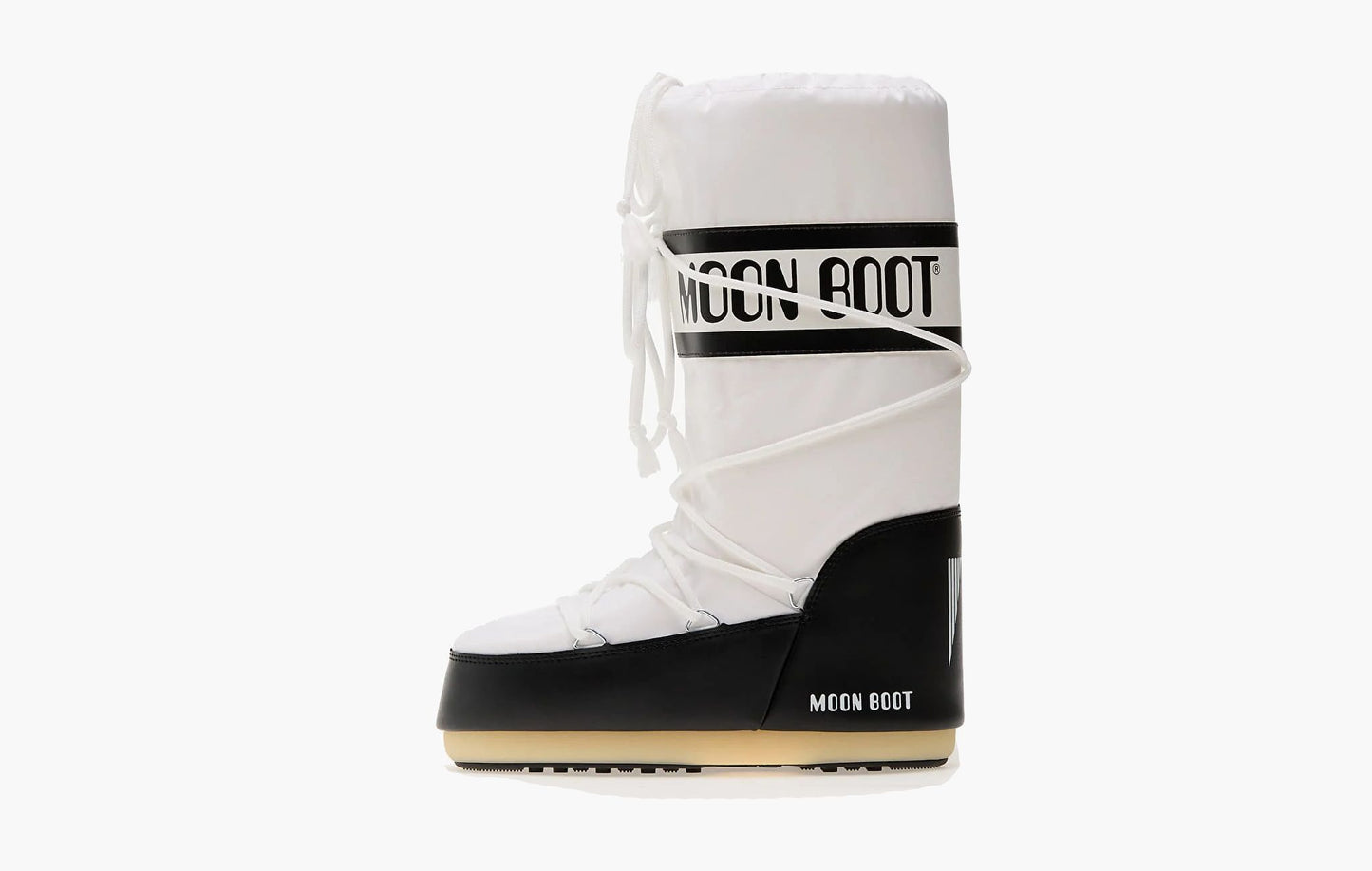 Moon Boot Icon Nylon Boot Black White - 80D1400440 NA02 | Sortage