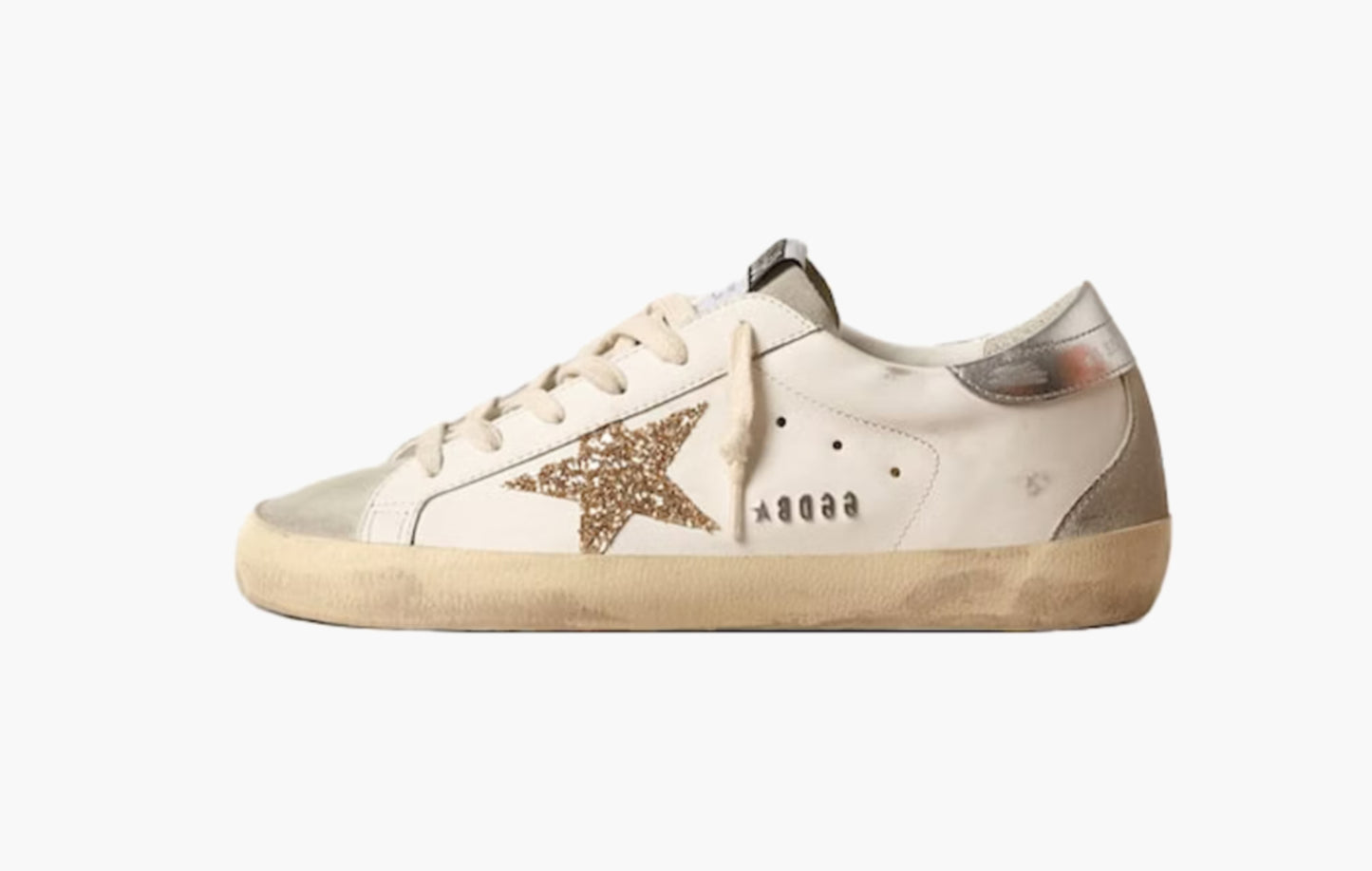 Golden Goose WMNS "Super-Star White Ice Gray Gold Glitter"