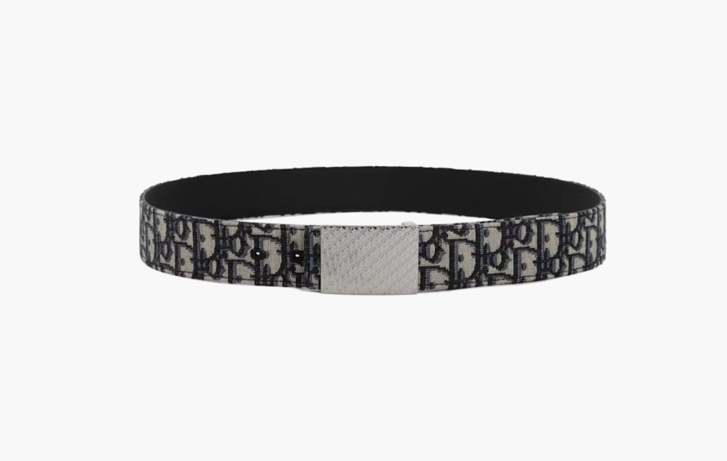 Dior Oblique Jacquard Grained Calfskin Belt "Beige/Black"