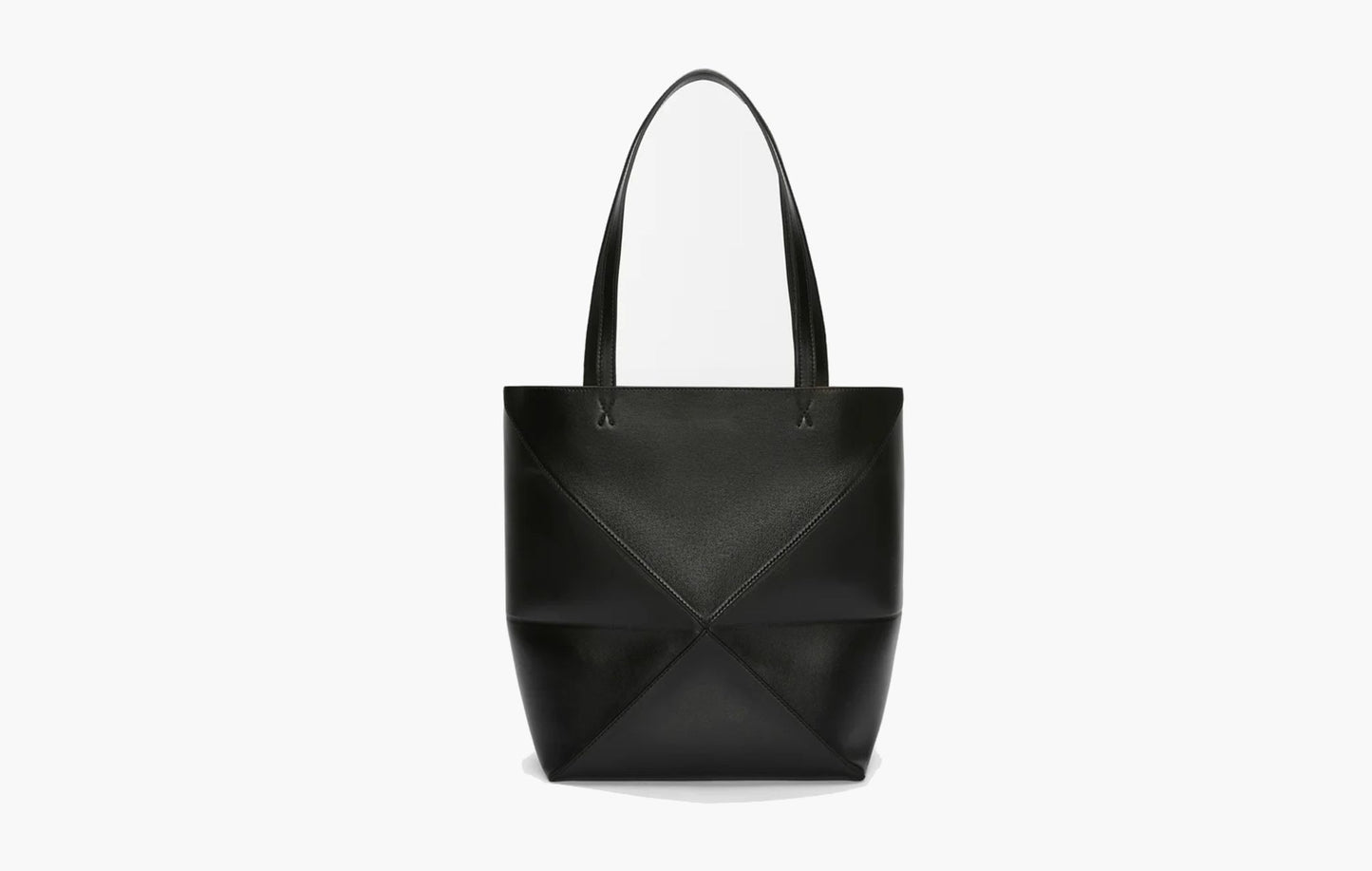 Loewe Medium Puzzle Fold Tote Black | The Sortage