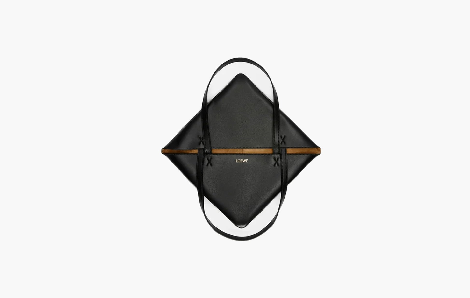 Loewe Medium Puzzle Fold Tote Black | The Sortage