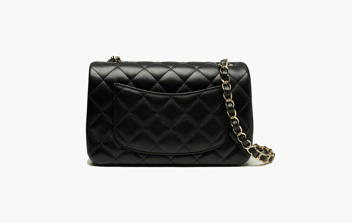 Chanel Mini Classic Handbag Lambskin Gold-Tone Metal Black | The Sortage