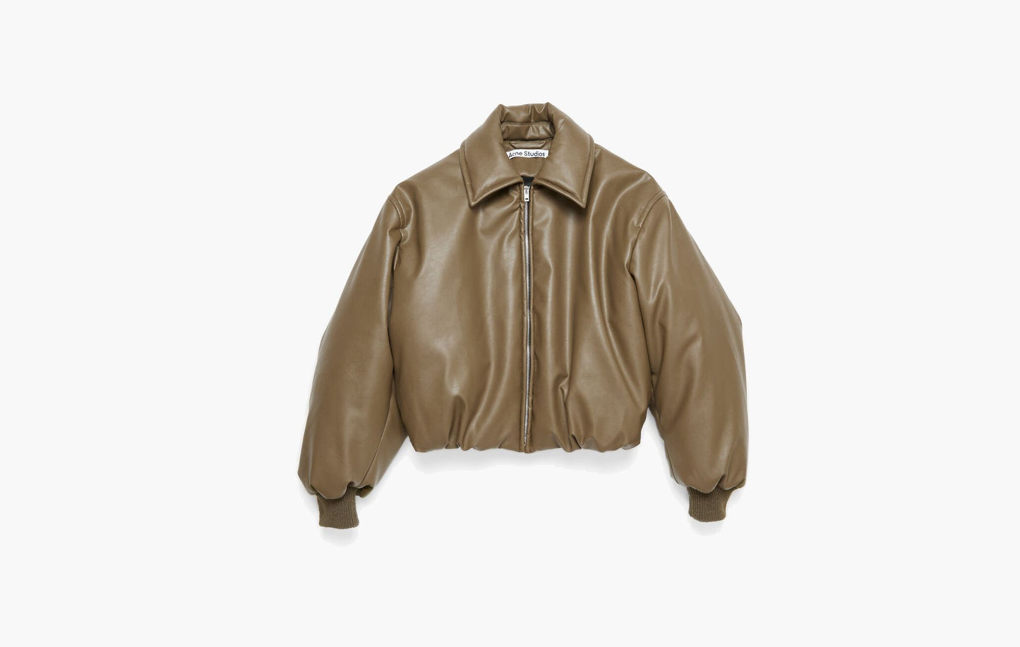 Acne Studios Coated Bomber Jacket Khaki Green | The Sortage