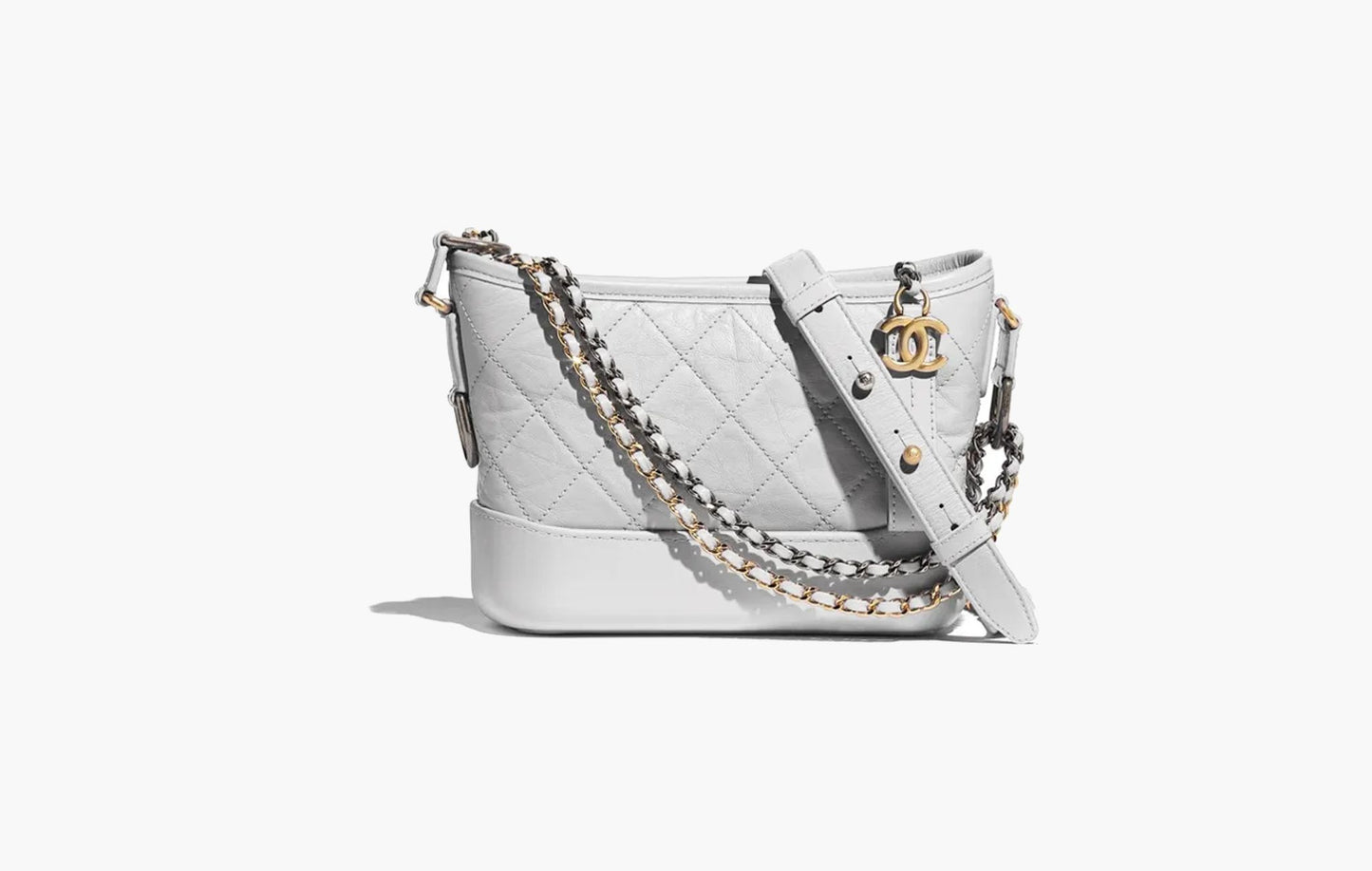 Chanel Gabrielle Small Hobo Bag Light Gray | The Sortage