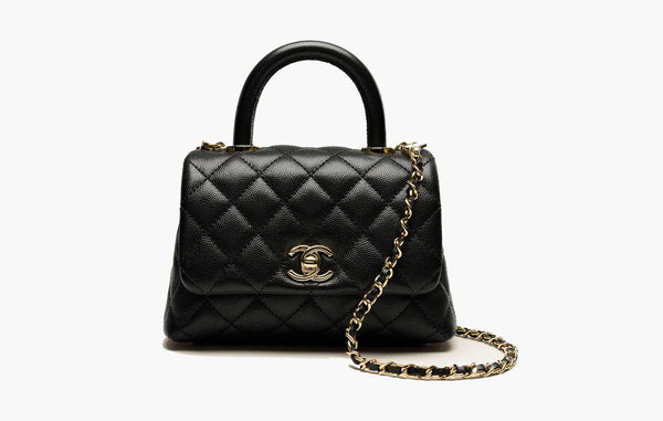 Chanel Mini Flap Bag Grained Calfskin Gold-Tone Metal Black | The Sortage