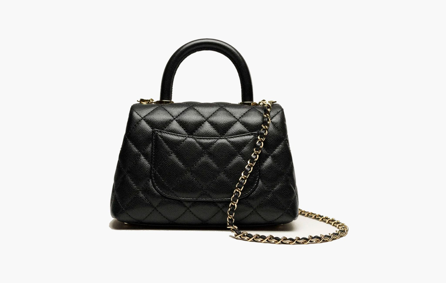 Chanel Mini Flap Bag Grained Calfskin Gold-Tone Metal Black | The Sortage