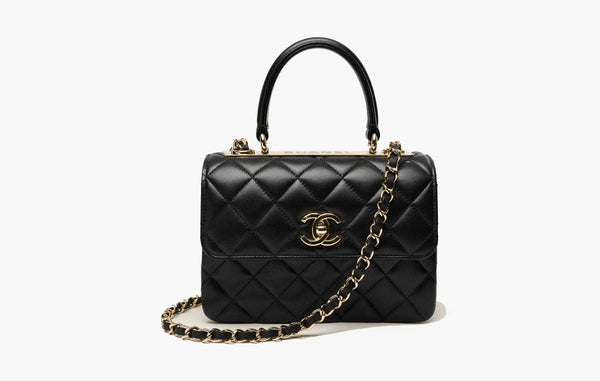 Chanel Mini Flap Bag Lambskin Gold-Tone Metal Black | The Sortage