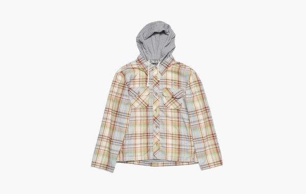 Acne Studios Hooded Overshirt Jacket Brown Green | The Sortage