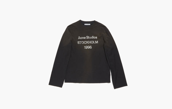 Acne Studios Logo T-shirt Relaxed Fit Faded Black | Sortage.