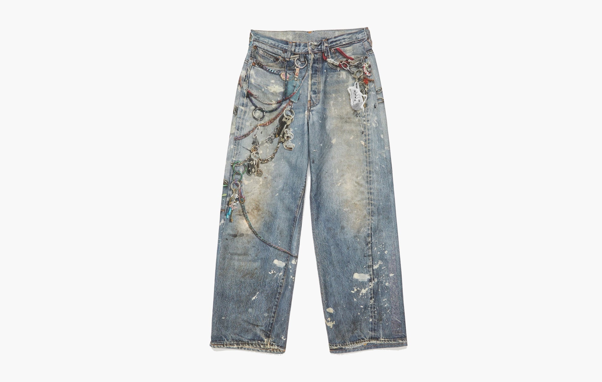 Acne Studios Loose Fit Trousers 1981M Mid Blue | Sortage.