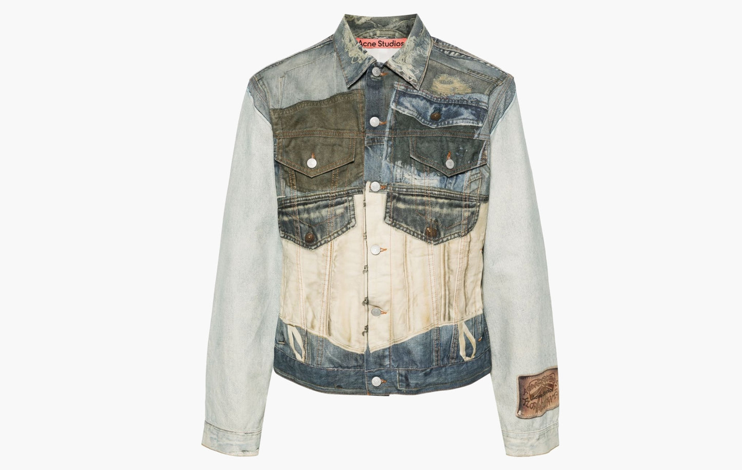 Acne Studios Printed Jacket Fitted Fit Mid Blue | The Sortage