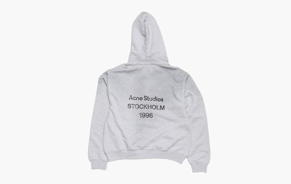 Acne Studios Logo Hooded Sweater Pale Grey Melange | The Sortage