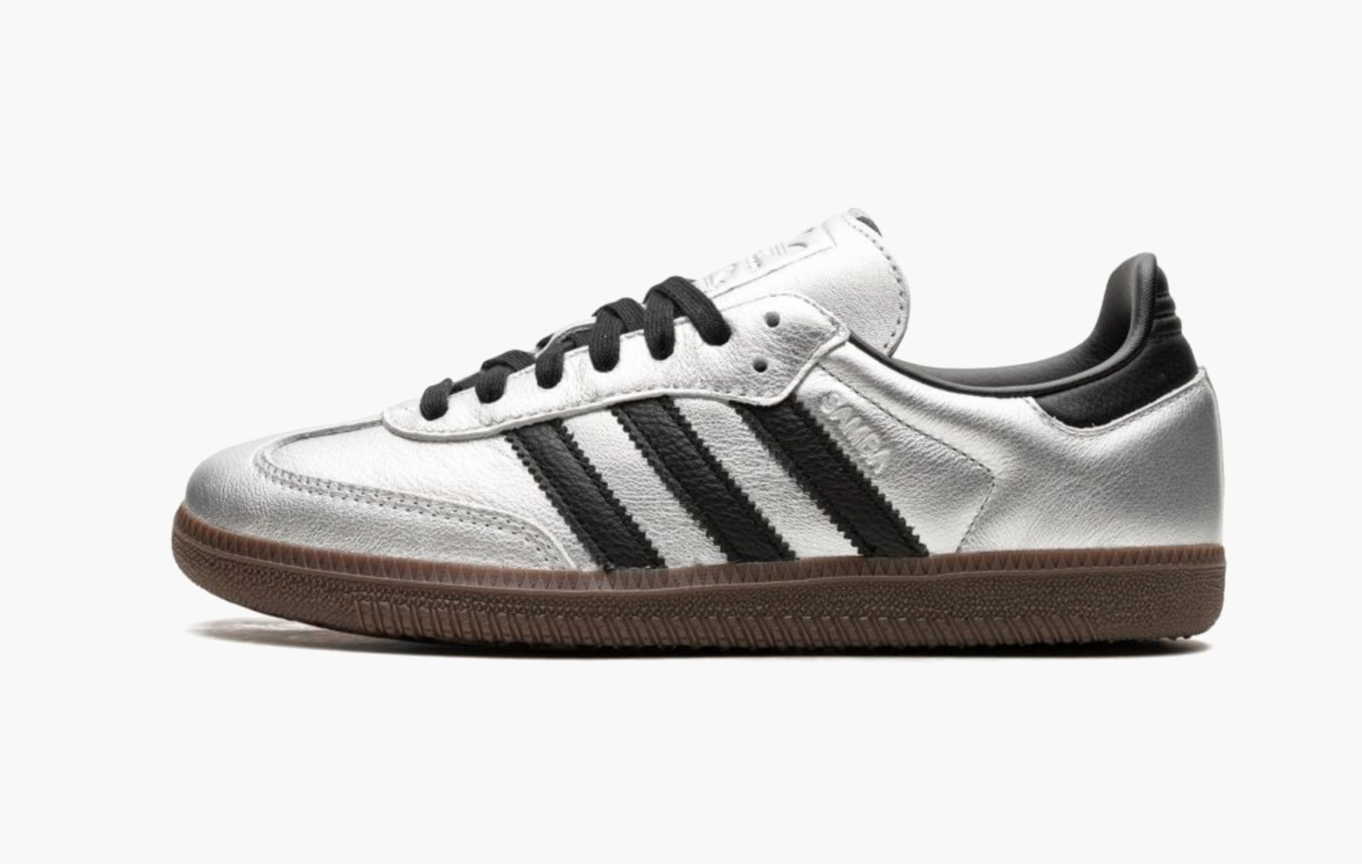 Adidas Samba OG WMNS Silver Metallic Black Gum - JI4218 | The Sortage