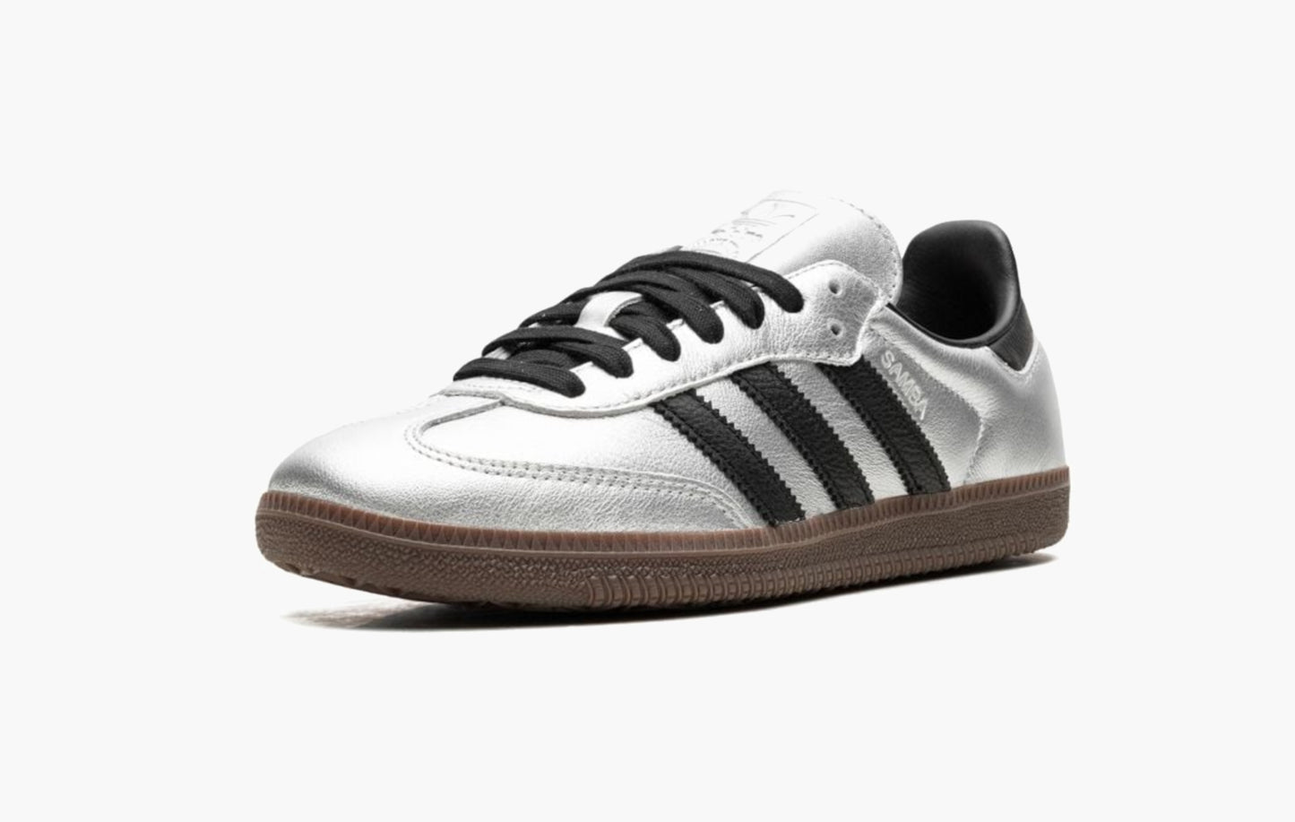 Adidas Samba OG WMNS Silver Metallic Black Gum - JI4218 | The Sortage