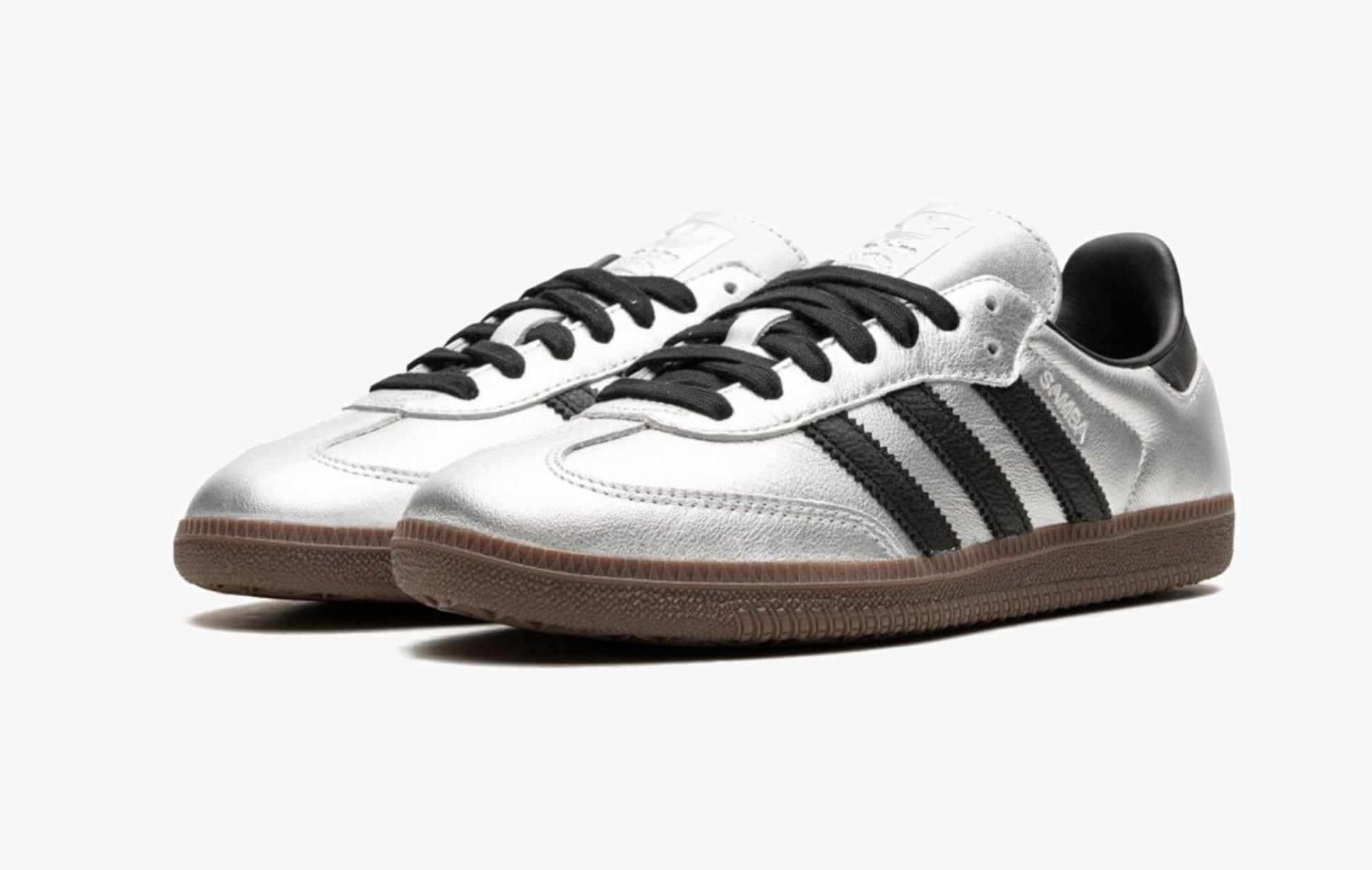 Adidas Samba OG WMNS Silver Metallic Black Gum - JI4218 | The Sortage