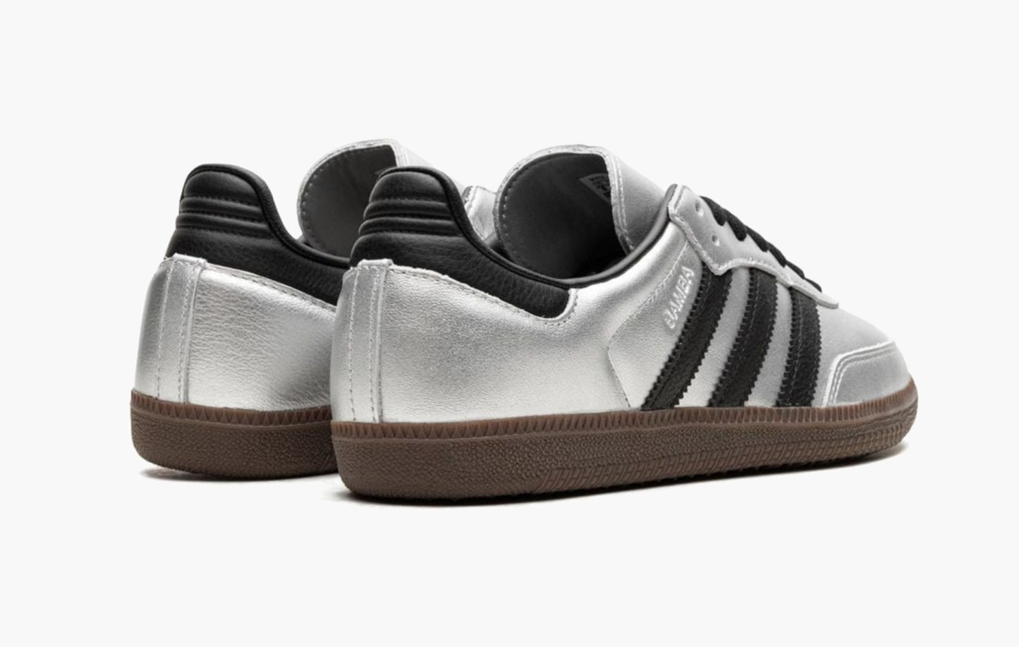 Adidas Samba OG WMNS Silver Metallic Black Gum - JI4218 | The Sortage