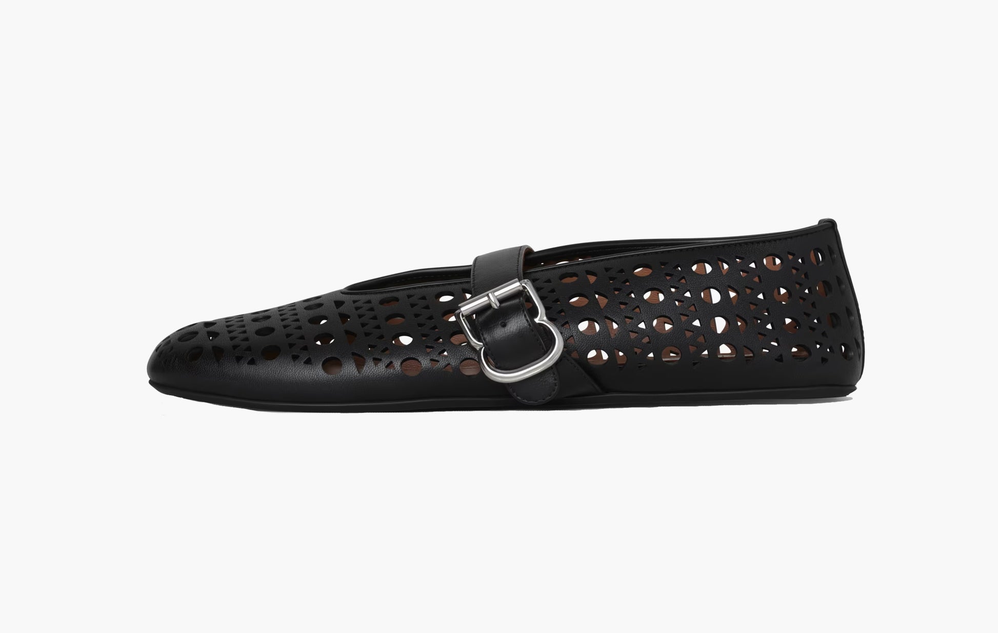 Alaia Ballet Flats In Vienne Lambskin Black | The Sortage