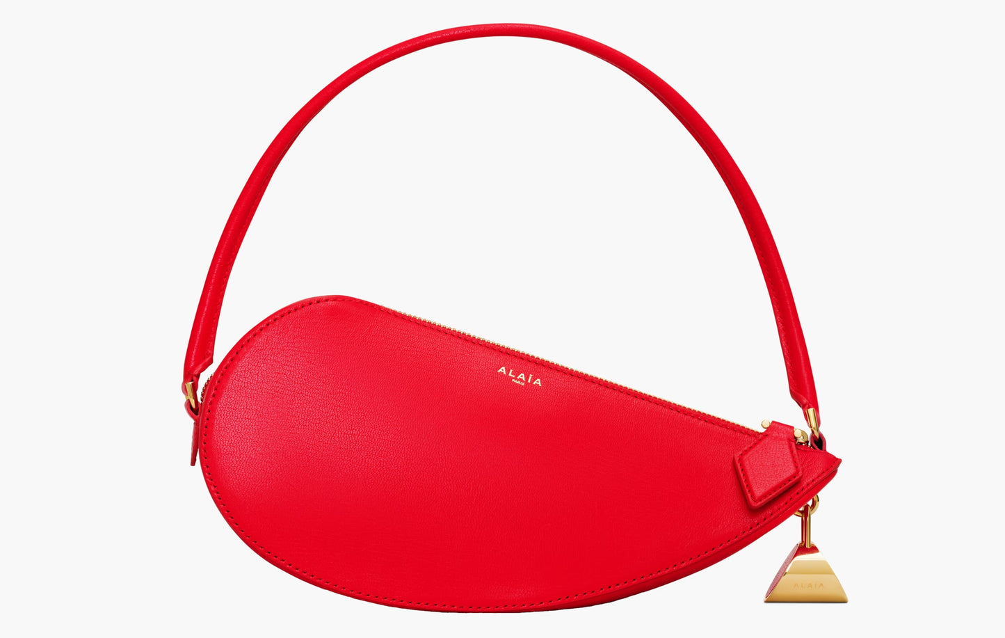 Alaia Le Demi-Cœur Bag In Goatskin Red | The Sortage