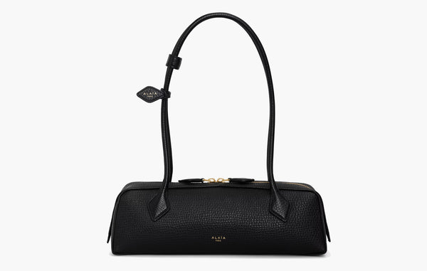 Alaia Le Teckel Medium Bag In Grained Calfskin Black | The Sortage