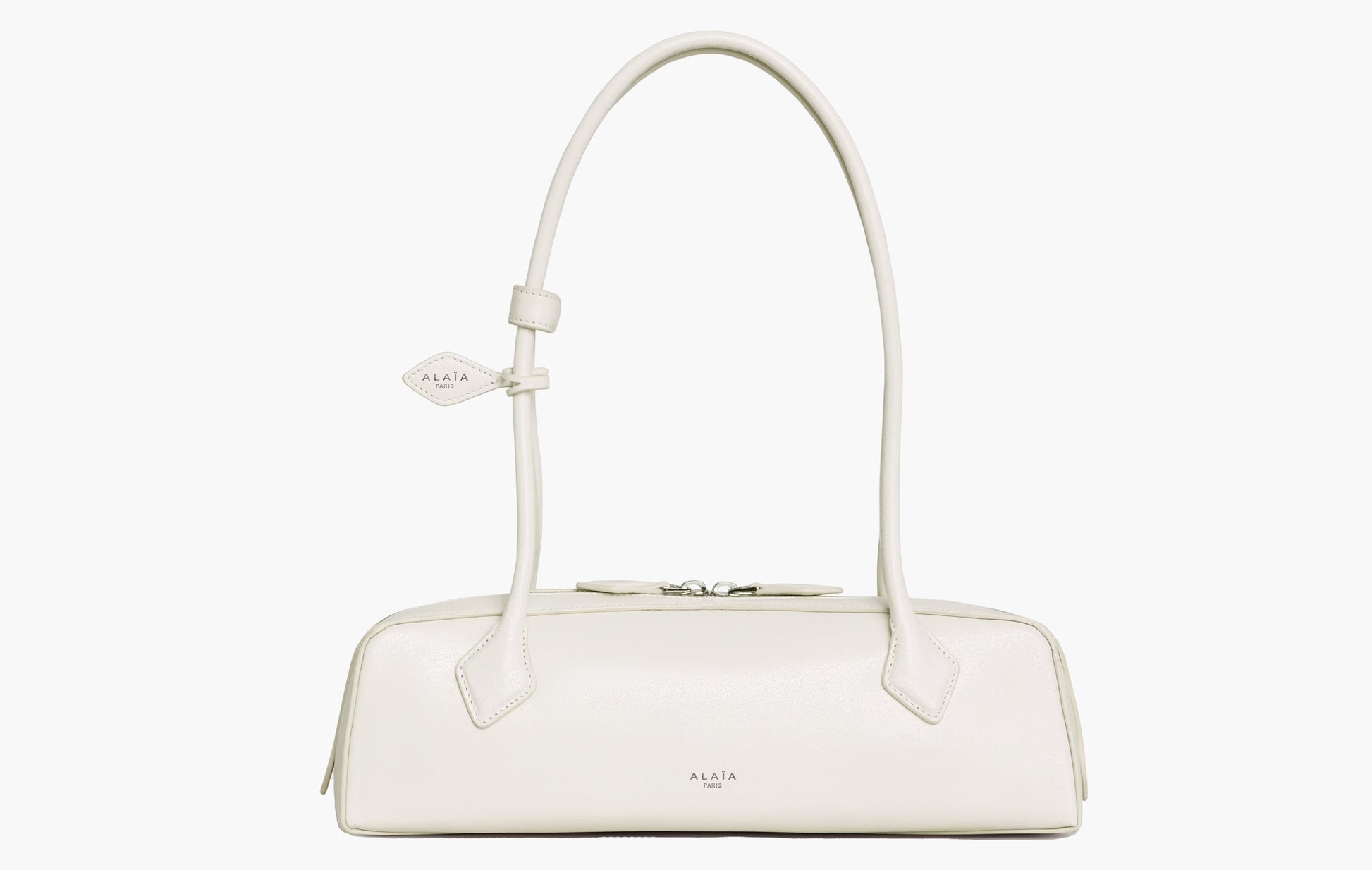 Alaia Le Teckel Medium Bag In Grained Calfskin Ivory | The Sortage