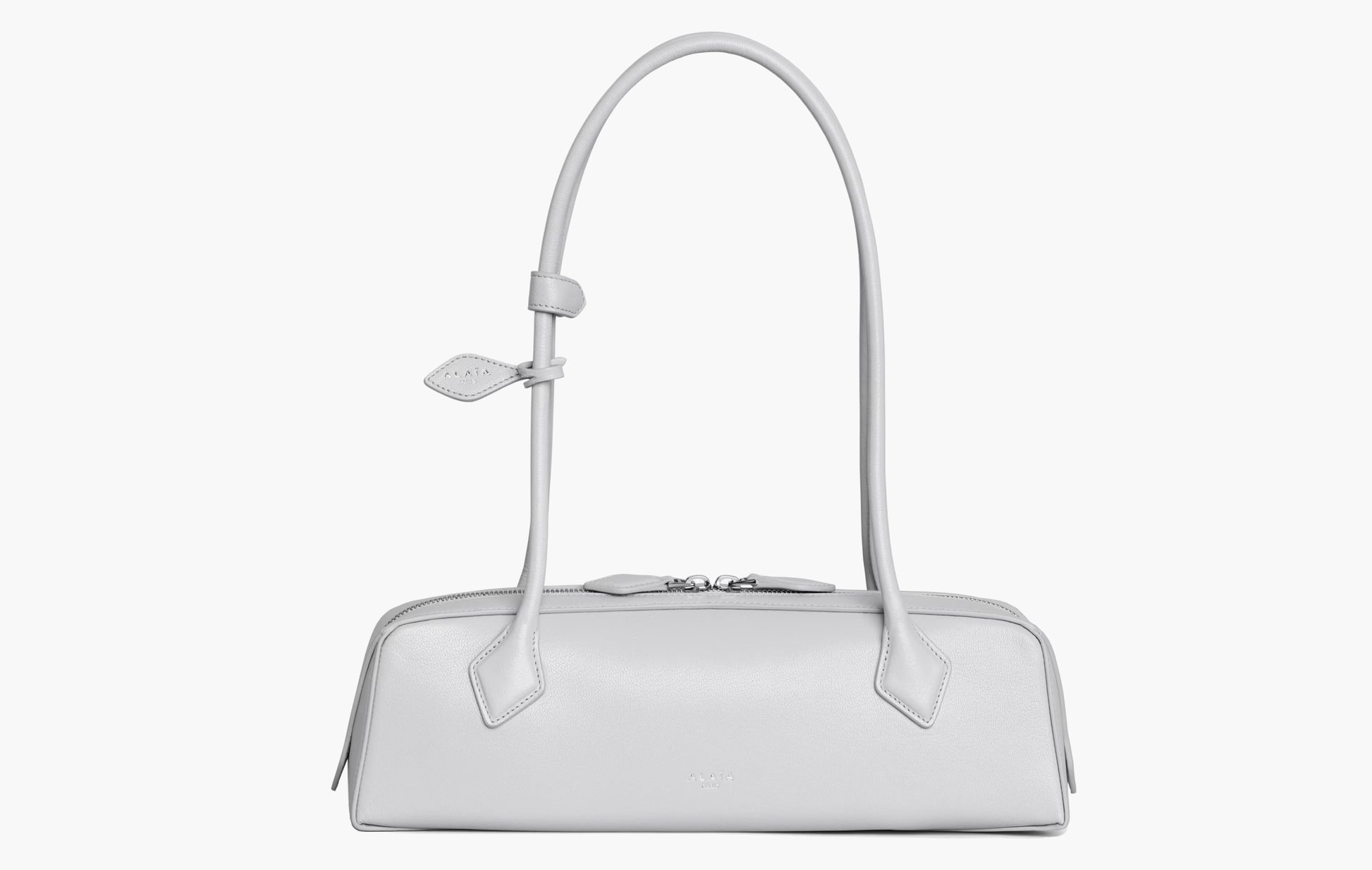 Alaia Le Teckel Medium Bag In Grained Calfskin Pearl | The Sortage