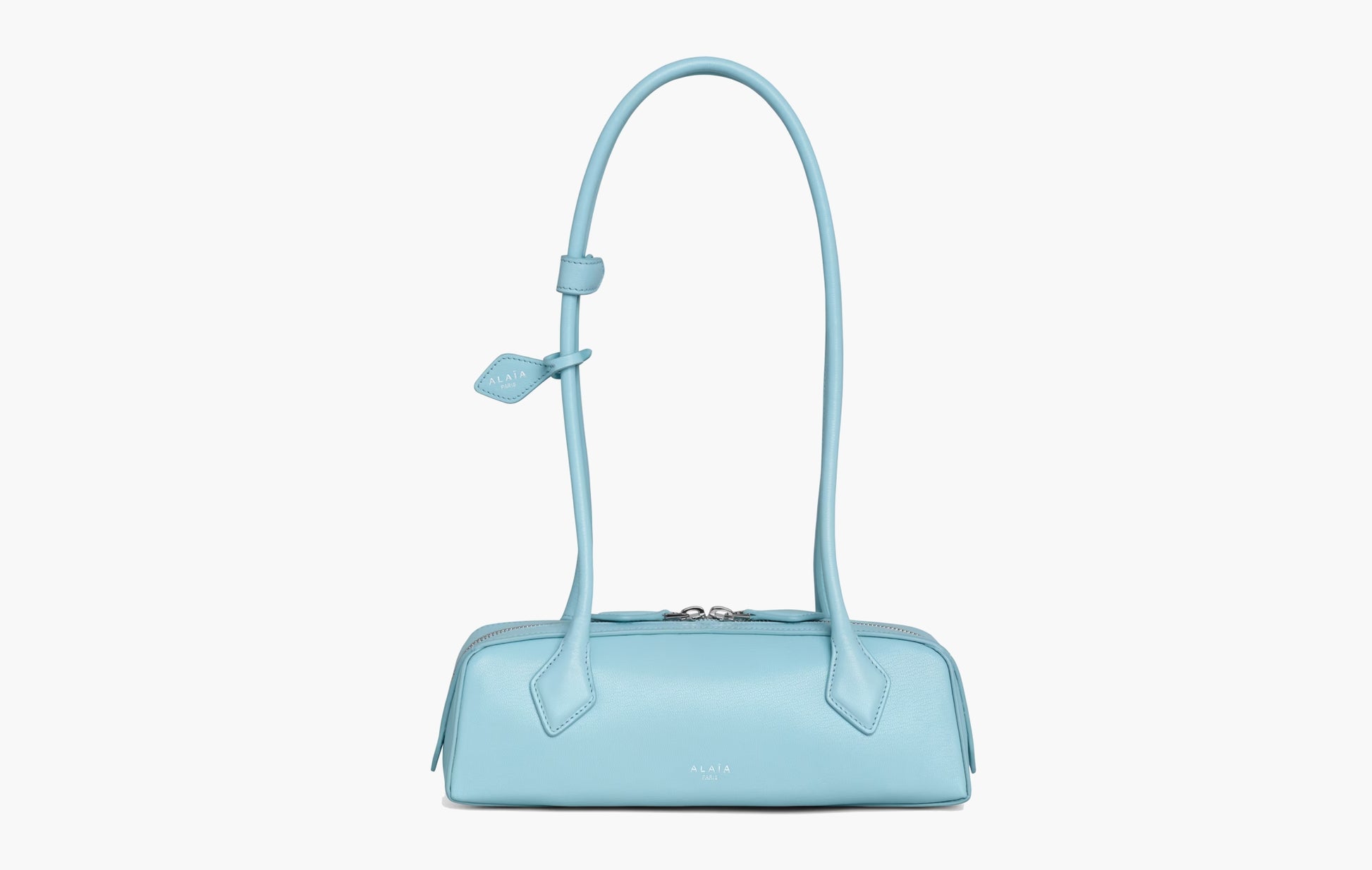 Alaia Le Teckel Small Bag In Goatskin Light Blue | The Sortage