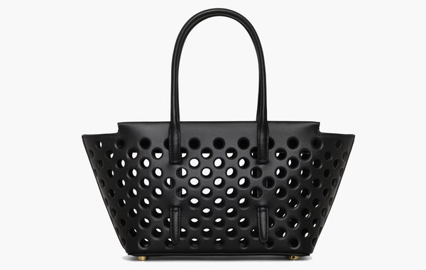 Alaia Neo Mina 20 Bag In Perforated Calfskin Black | The Sortage