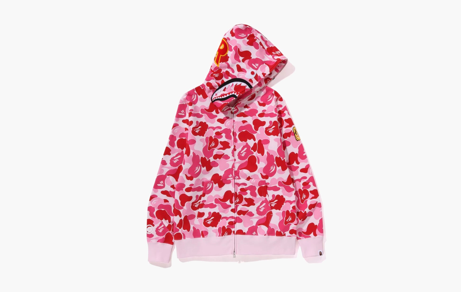 BAPE Big ABC Camo Shark Full Zip Hoodie Pink | Sortage