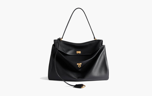 Balenciaga Rodeo Large Handbag Smooth Calfskin Black | The Sortage