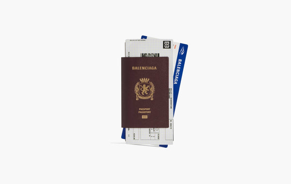 Balenciaga Passport Long Wallet 2 Tikets Dark Red | The Sortage