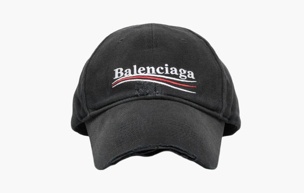 Balenciaga Political Campaign Distressed Cap Grey/Multi | The Sortage