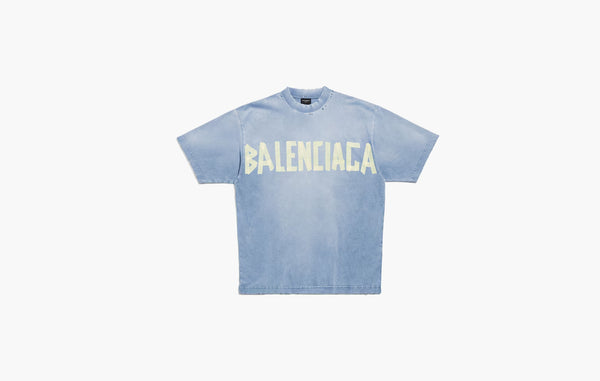 Balenciaga Tape Type T-shirt Medium Fit  Faded Blue | The Sortage