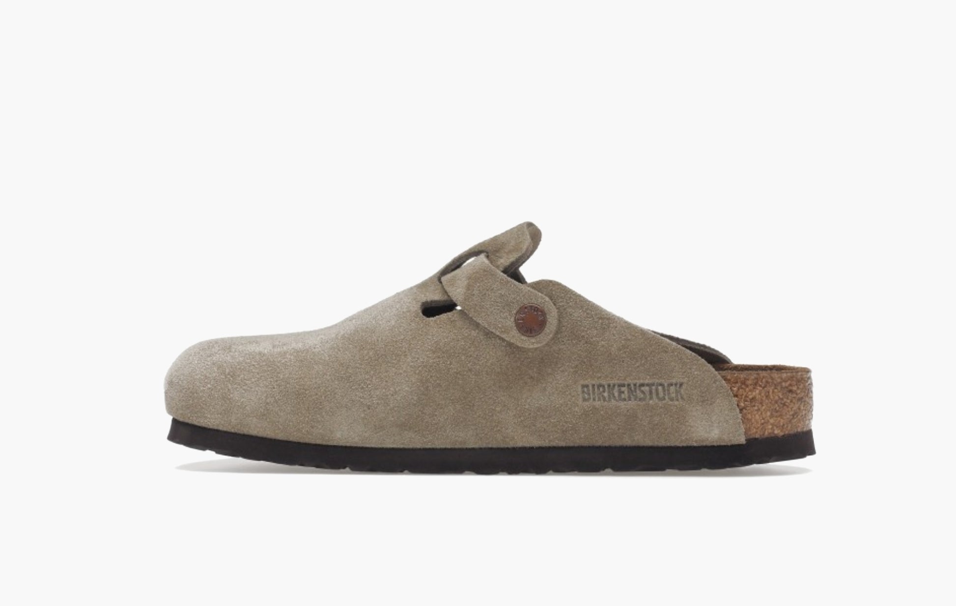 Birkenstock Boston Soft Footbed Suede Taupe | Sortage.