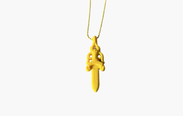 Chrome Hearts Silicone Necklace Dagger Pendant Yellow | The Sortage\
